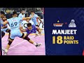 Manjeet 18 raid points  warriors vs steelers