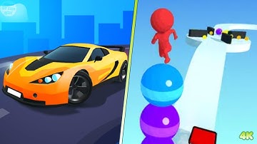 💚💜 Race Master 3D Car Racing VS Stack Rider New Big Update Gameplay 4K | COTS