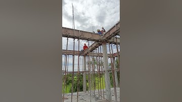 Install formwork for roof beam #siteoffice #engineering #architecture #interior #design