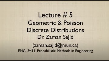 Lecture 5 - Geometric & Poisson Discrete Distributions