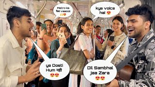 Dil X Ye Dosti Metro 🚇 Singing Reaction Video back to back bollywood mashup by @team_jhopdi_k