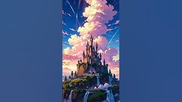 A Floating Castle Above the Clouds – Anime Fantasy World" #shorts