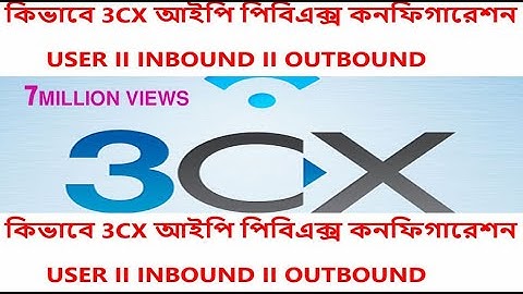 3CX IP PABX CONFIGURATION II USER II OUTBOUND II INBOUND II CALL LOG