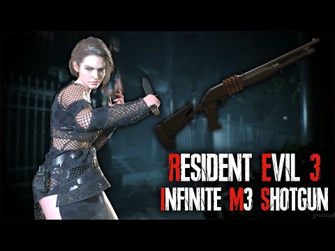 Resident Evil 3 Remake | Infinite M3 Shotgun Mod Full Hardcore Mode Playthrough