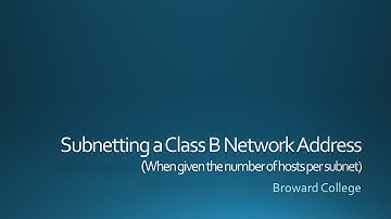 Subnetting Class B Given Hosts
