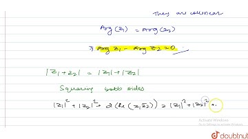 If `z_1` and `z_2` are two non zero complex number such that`|z_1+z_2|=