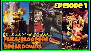 Mind Blowing Universal Studios Fails/Bloopers/Ride Breakdowns Episode 1!