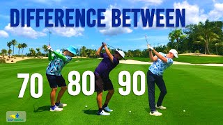 Difference between 70 80 90 Golf - Low Mid High Handicap Comparison