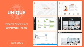 Unique Resume WordPress Theme Free Download