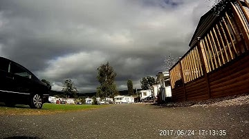 Sam on her new Hoverboard kart using her GoPro