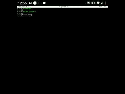 CRIANDO PROGRAMA SIMPLES EM PYTHON USANDO O CELULAR E O APLICATIVO TERMUX !!!!!