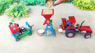 diy miniature chaff cutter machine | diy tractor | @sanocreator