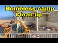 city  cleans up Homeless encampment at the handball courts in venice beach