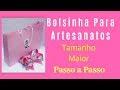 Bolsinha de papel A4 para laços ou artesanatos( Raquel Pedrosa) link da bolsinha Menor aqui embaixo