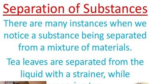 | Chapter 5 | Separation of substance | class 6 NCERT | science | explanation in hindi |
