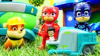 Pijamaskeliler Uzay gemisi ve Seyyar laboratuvar. Paw Patrol’den tamir