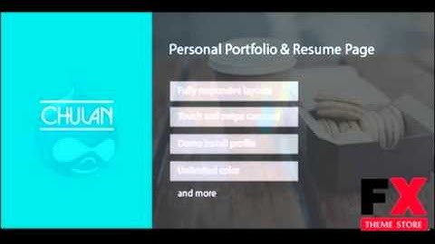 Preview Chulan - Personal Portfolio and Resume Drupal Theme