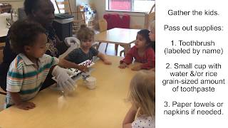 Teaching toddlers to brush teeth