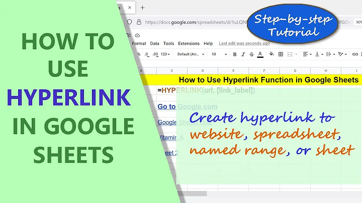 Google Sheets | HYPERLINK Function | Create Link to Website or Spreadsheet | Step-by-Step Tutorial