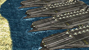 USA NAVAL vs 3 China Artillery Command & Conquer Generals Apocalyptic 2.0