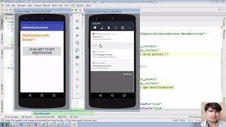 66 Buttons Notification in android | Android app development tutorial for beginners using studio