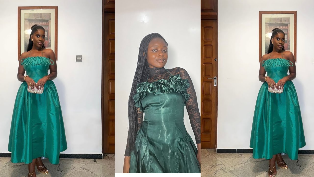 How to cut and sew a dress with side flare and ruffles ( detailed