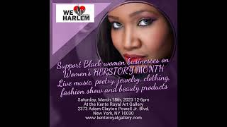 Support Black women businesses on  Women's HERSTORY MONTH Live music, poetry, jewelry, clothing, fa…