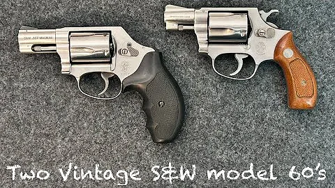 Two different vintage Smith & Wesson Model 60 revolvers. 60 no dash .38 special & 60-14 .357 magnum