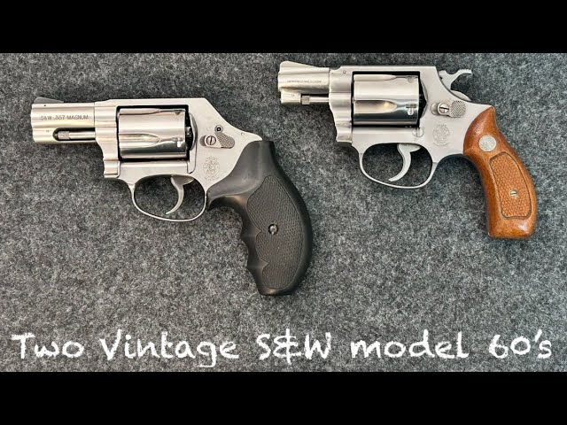 Two different vintage Smith & Wesson Model 60 revolvers. 60 no