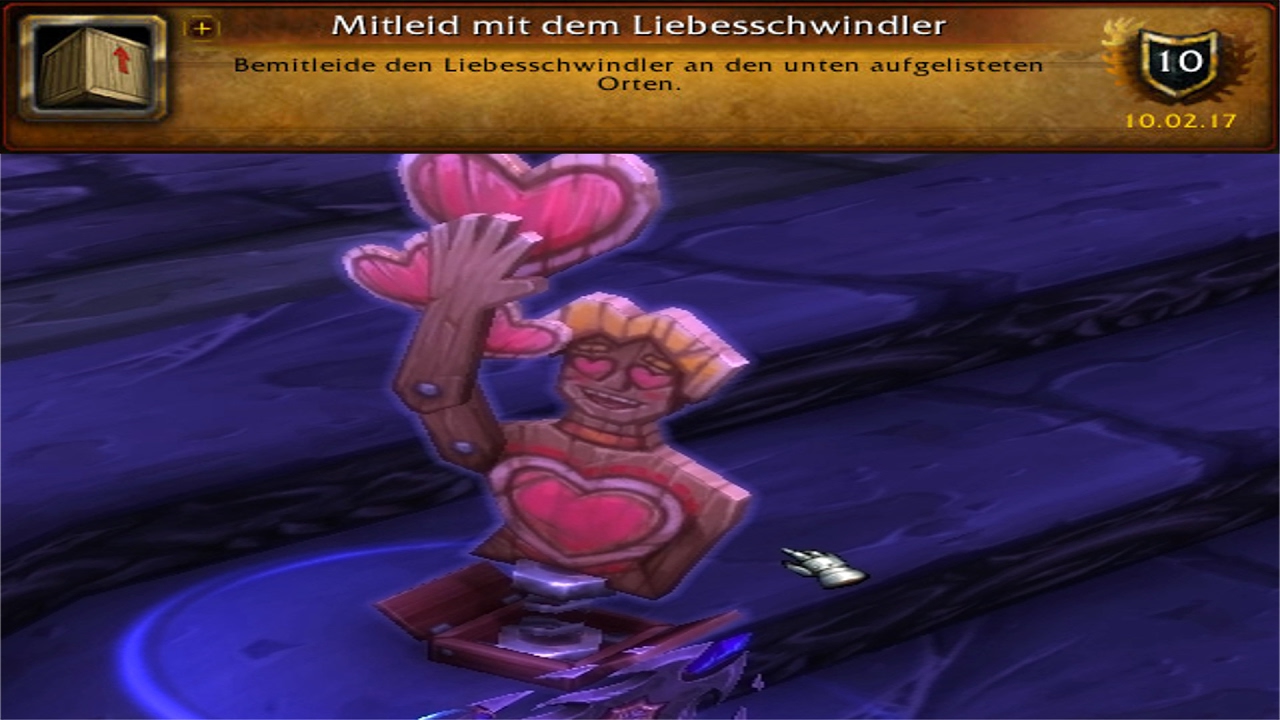Mitleid Mit Dem Liebesschwindler World Of Warcraft Questguide Zu Liebe Liegt In Der Luft