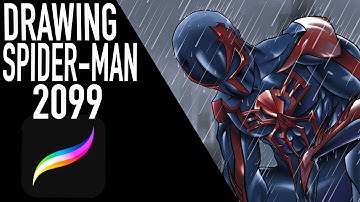 DRAWING SPIDER-MAN 2099 ON PROCREATE