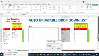 Data Validation 39: Auto-Updatable Drop-Down List