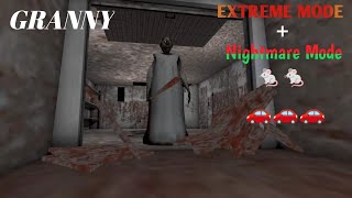 Granny | EXTREME MODE + Nightmare Mode 🐁🐁 | Car Escape | Horror game #granny