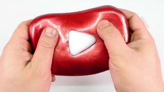 Making YOUTUBE Play Button Slime ! Glossy Metal Slime | Satisfying Slime Video