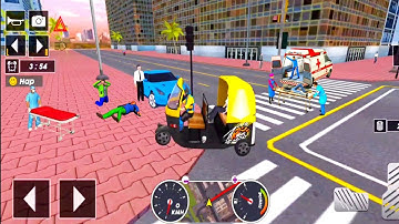 Tuk Tuk auto rickshaw driver 3D game - #34 auto rickshaw driving game - Android iOS Gameplay