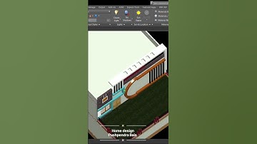 Home design, front elevation design, AutoCAD 3d /Pushpendra Bais/#youtube #autocad#home #shorts #3d