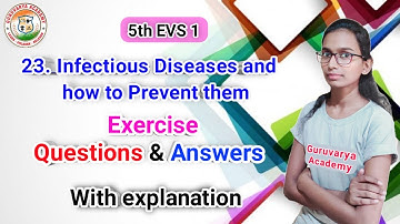 23 Infectious diseases and how to prevent them exercise | 5th std evs 1 chapter 23 question answer