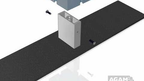 AGAM Insert Block 652 195 used with Extrusion VS 76 and Rectangle Floor Base