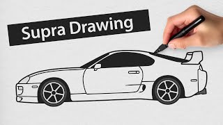 How to Draw a Toyota Supra MK4 Step by Step