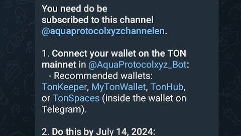 HOW TO CONNECT AND DISCONNECT YOUR AQUA PROTOCOL TO TON WALLET #aqua