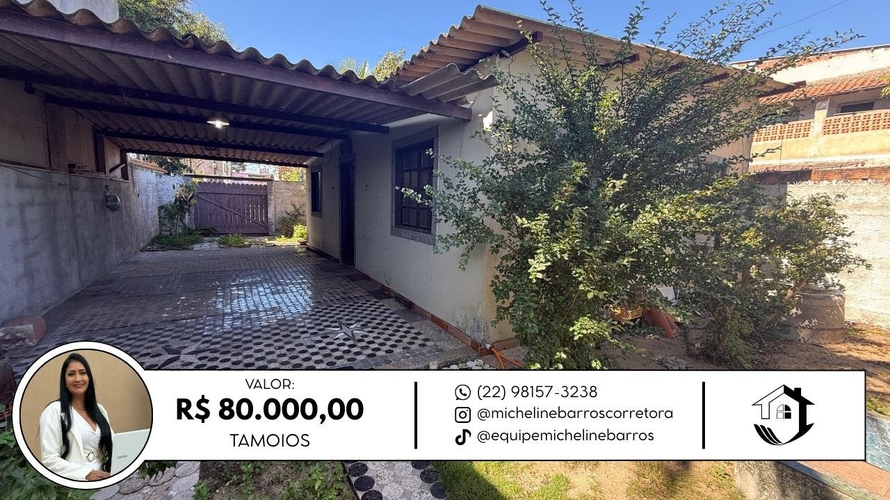 (VENDIDA) É AGORA OU NUNCA! Casa por 80 Mil a 800m da PRAIA e do Hipermercado Atacadão.