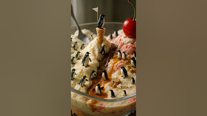 Miniature Penguins enjoying on Ice Cream #icecream #penguin