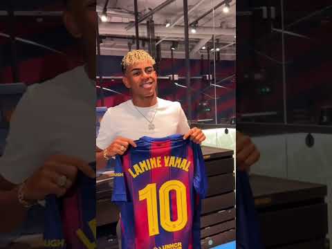لامين يامال والرقم 10 أتمنى يكون فال خير علينا برشلونه 😘 Barcelone New number 10 lamine yamal