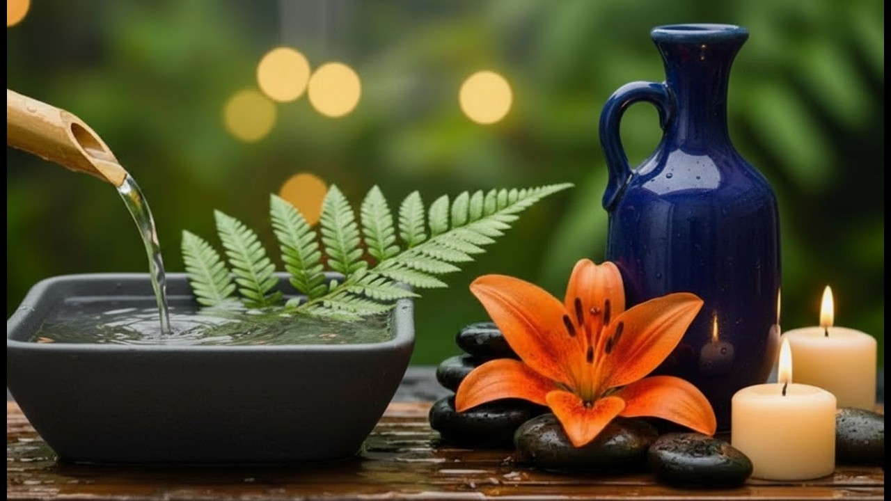 Calming Spa Ambience ✨3 Hours Waterfall Sounds for Anxiety & Night Relaxation