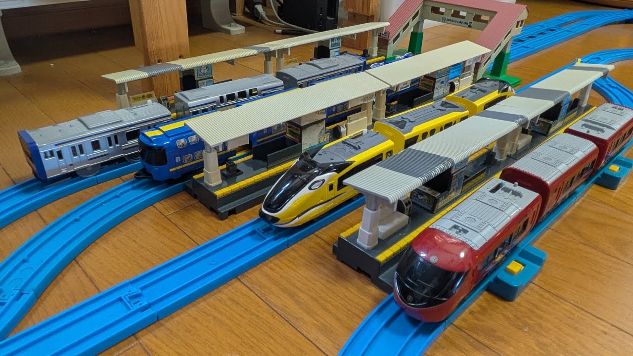 通常のターンアウトを使った複数同時走行可能なレイアウト