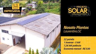 Energia Solar - Nasato Plantas, Laurentino-SC