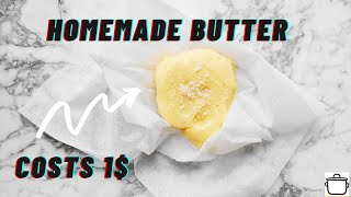 Homemade Butter With One Ingredient #Shorts