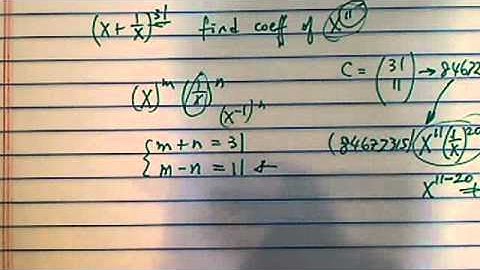 *how to find coefficient using binomial expansion??