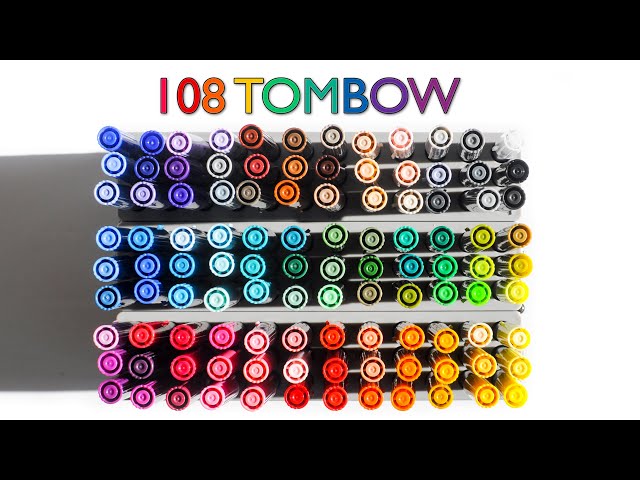 Tombow 108 Color Dual Brush Marker Set with Case