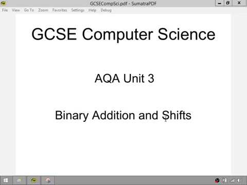 GCSE Computer Science Unit 3 Part 2: Binary Maths - YouTube